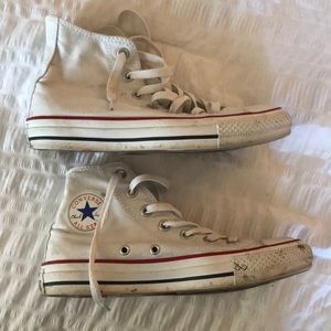 White converse high tops